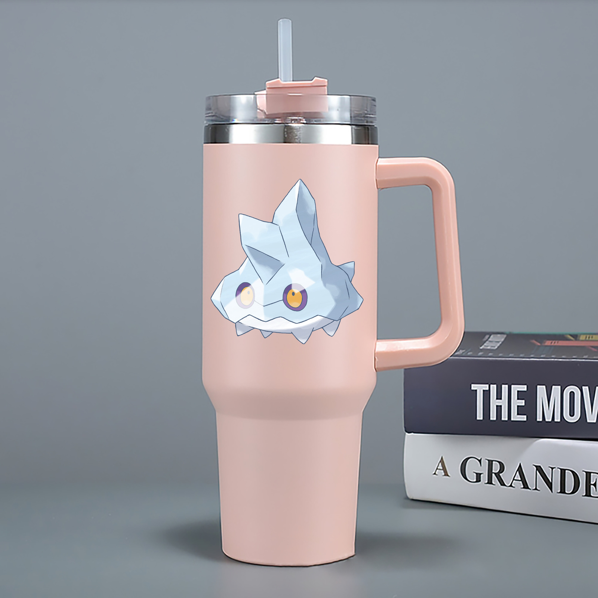 （画像用） ポケットモンスター Pokémon 1200mL車用タンブラー - クリスタルステッカー（プラスチックストロー付き）
